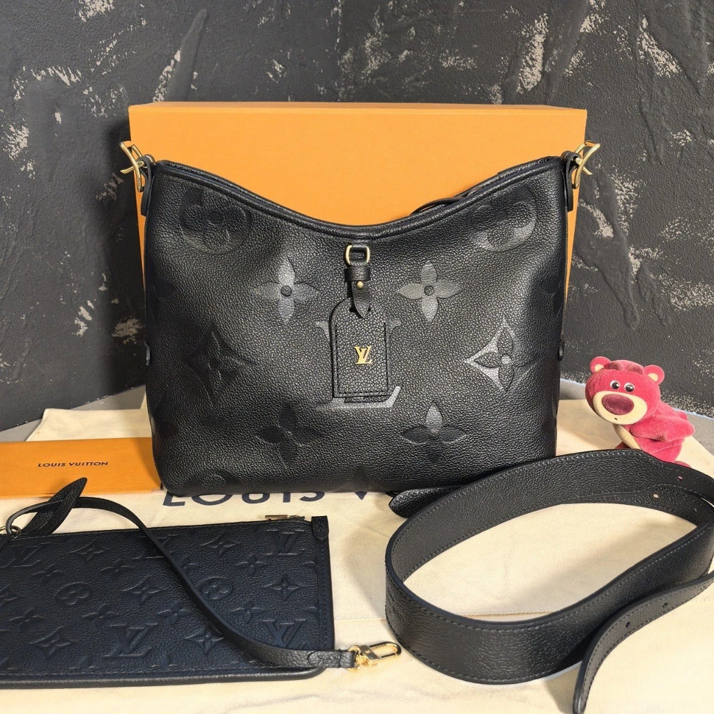 Louis Vuitton Carryall Black Tote Bag Excellent