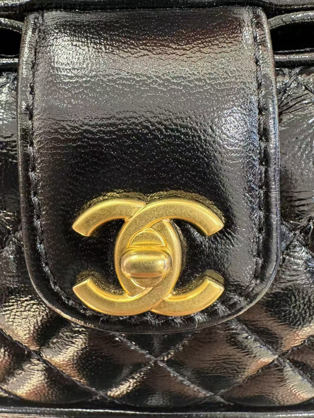 Chanel Mini Lambskin Black Gold Chain Shoulder Bag - Classic Women's