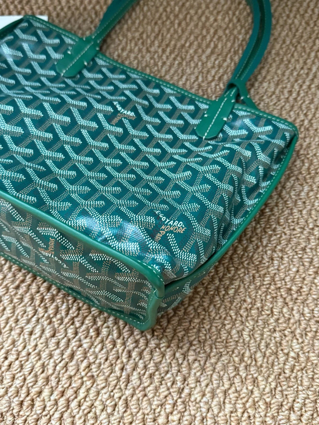 Goyard Classic Mini Green Canvas Tote Bag For Women