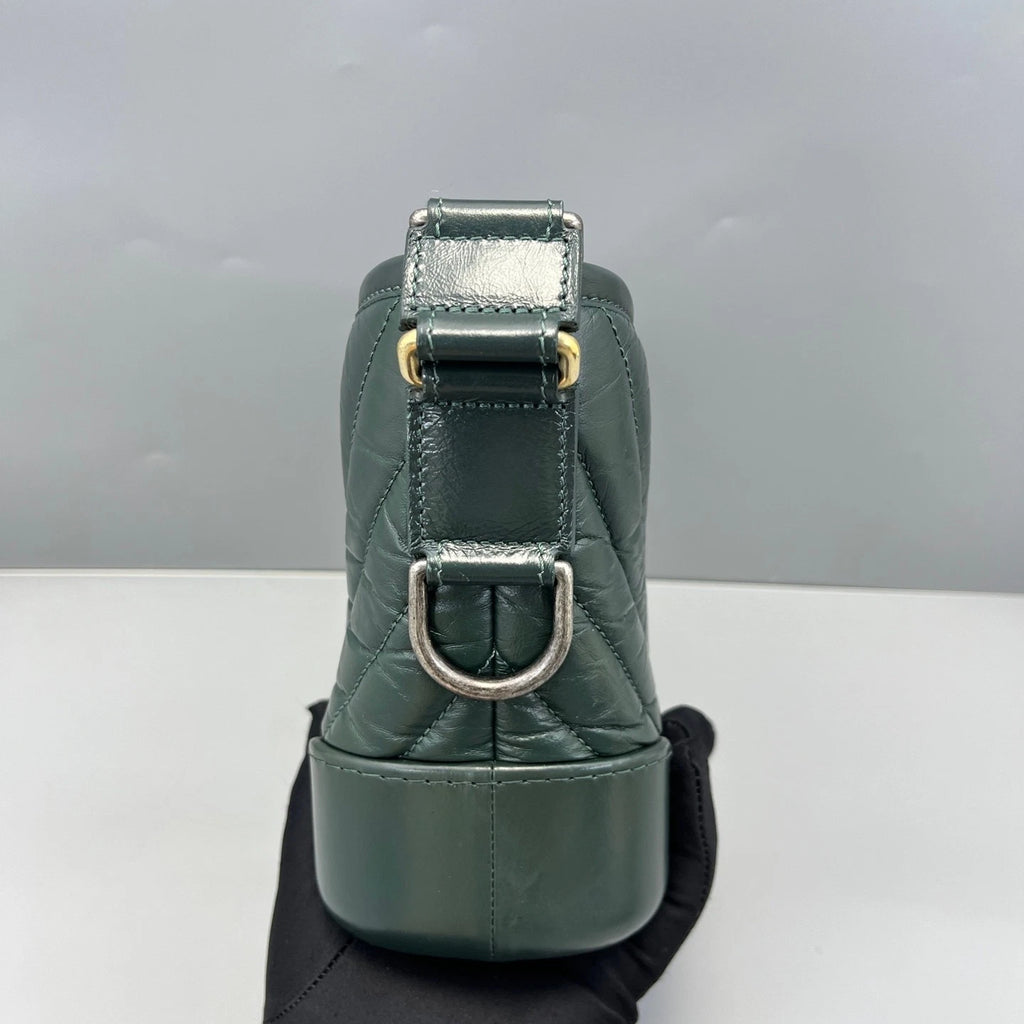 CHANEL Green Calfskin Small Crossbody Bag For Women