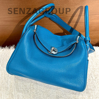 Hermès Lindy 26 Blue Silver Handbag - Classic Women's Fashion