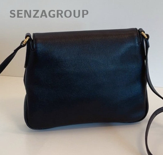 Gucci Blondie 2Way Shoulder Bag Crossbody Black Gold Women Classic Fashion