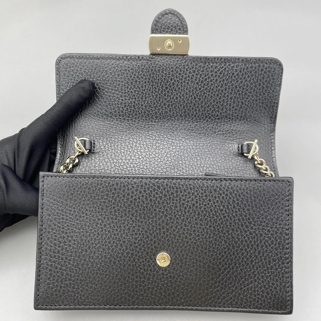 Gucci Accordion WOC Black Crossbody Bag For Women