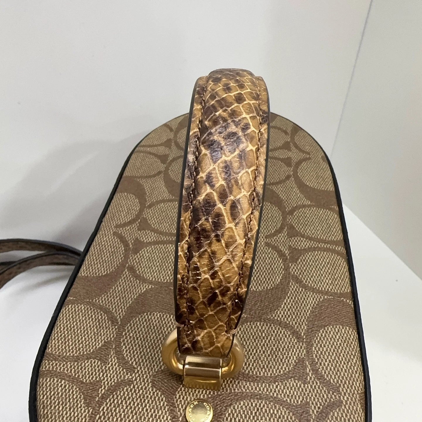 Coach Georgie 20 Women's Monogram Canvas Crossbody Handbag Khaki