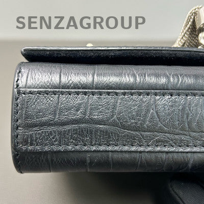 Saint Laurent Black Silver Tassel Chain Shoulder Crossbody Bag Women Classic