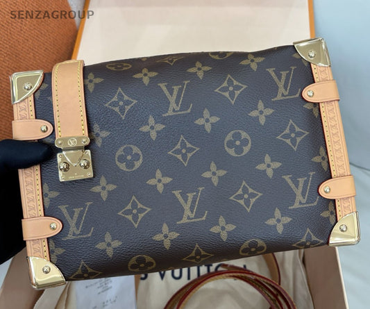 Louis Vuitton Monogram MM Shoulder Bag Crossbody Brown Gold Women Classic
