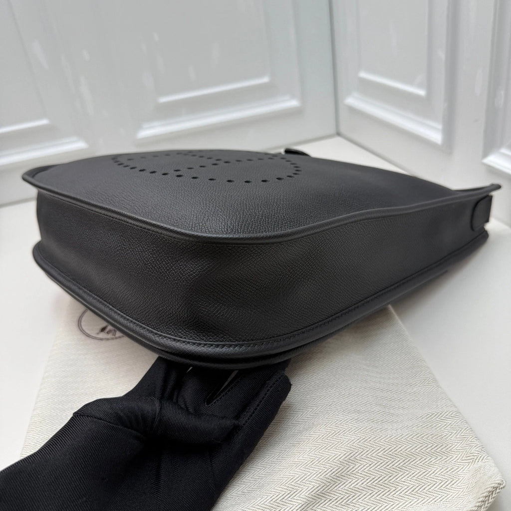 Hermes Evelyne 29 Epsom Shoulder Crossbody Bag Black Women Classic