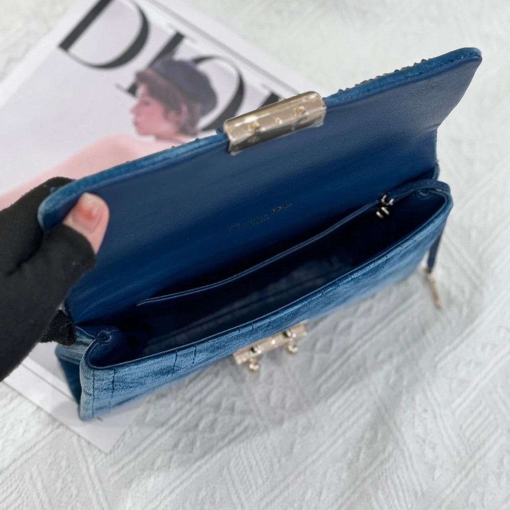 Dior Velvet Clutch Evening Handbag for Women