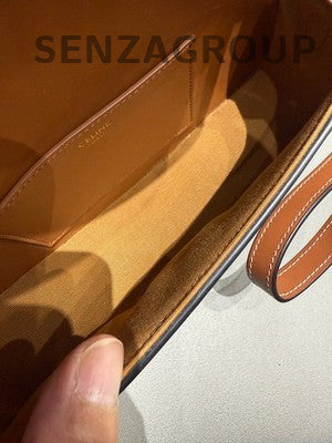 Celine Tabou Shoulder Bag Brown Gold Hardware Classic Women's Fashion
