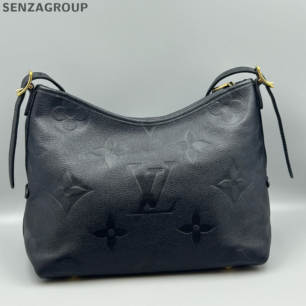 Louis Vuitton Carryall PM Black Empreinte Leather Crossbody Bag Women