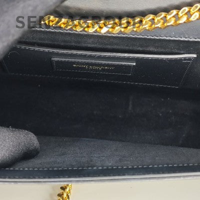 Saint Laurent Black Gold Chain Fringe Shoulder Crossbody Bag Classic