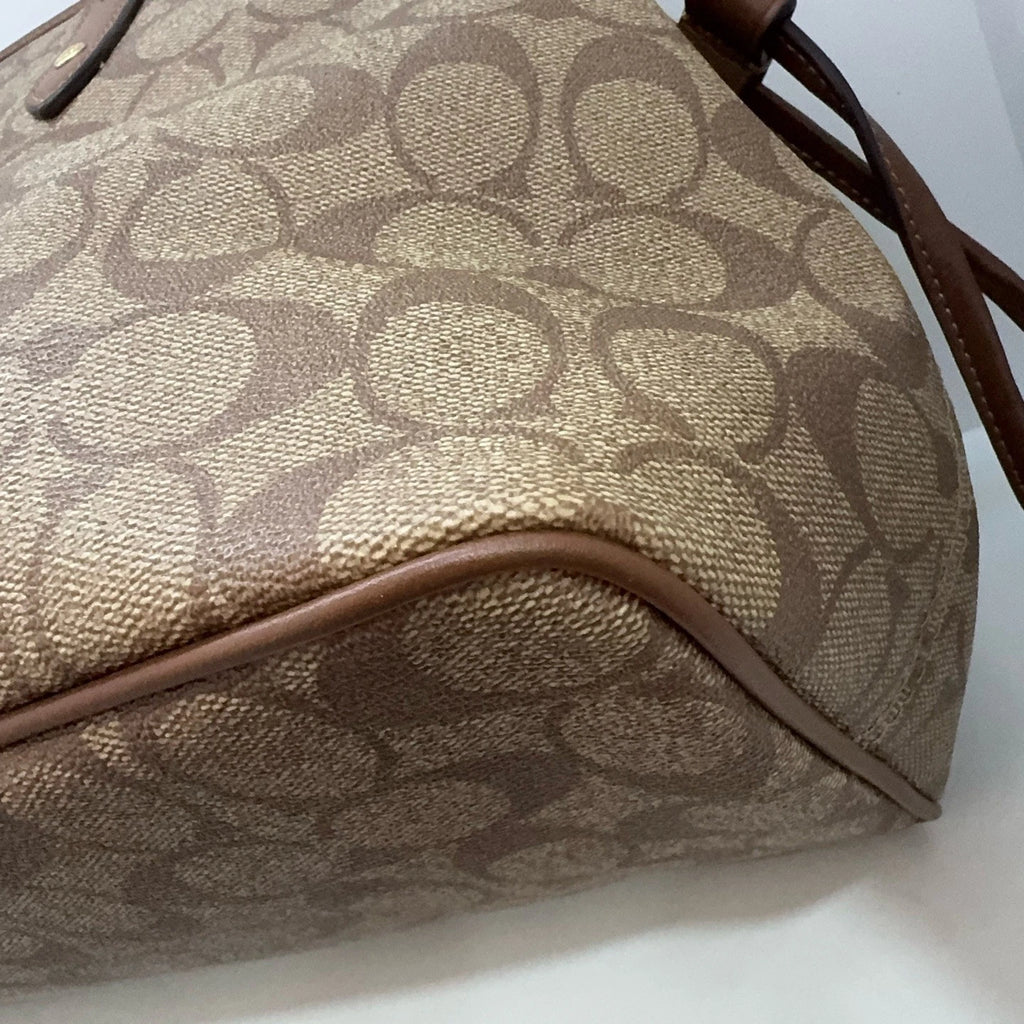 Coach Women's Signature Canvas Tote Shoulder Crossbody Handbag