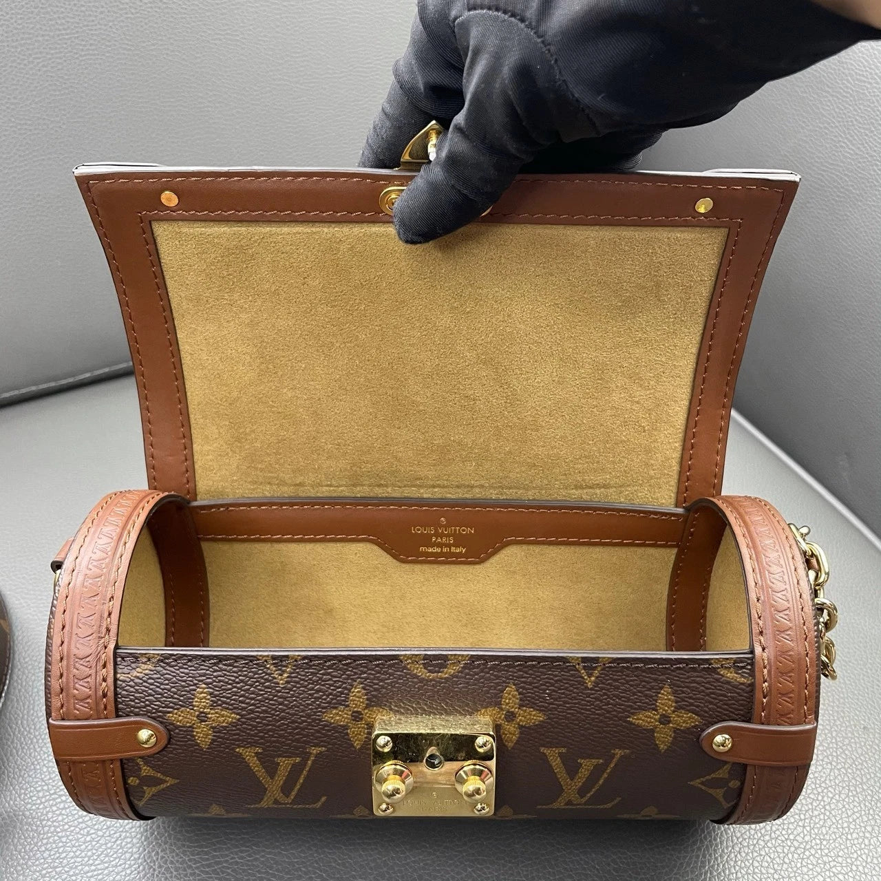 Louis Vuitton Monogram Canvas Papillon Trunk Cylinder Crossbody Women