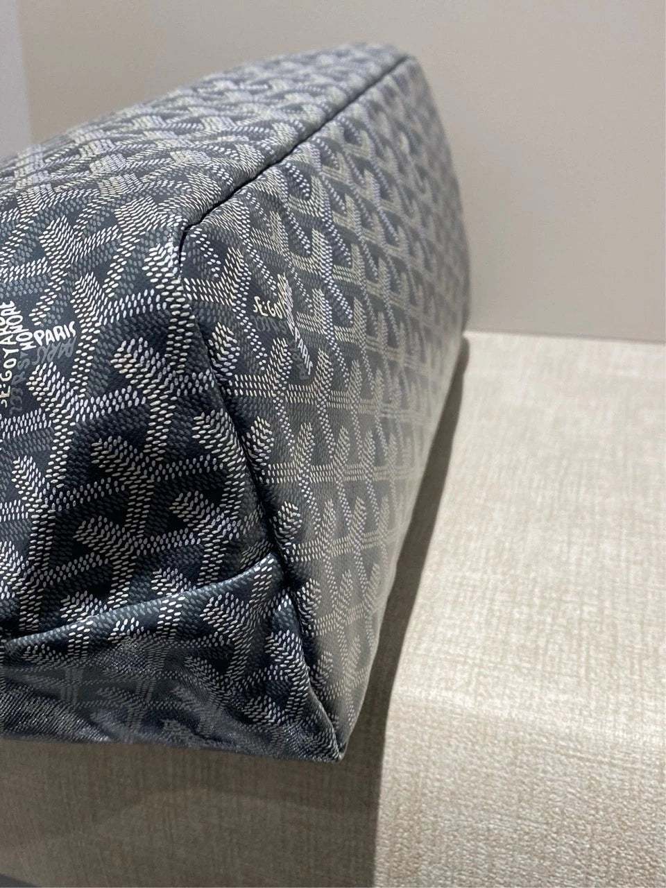 Goyard Gray Canvas Two-in-one Tote Shopping Bag For Women