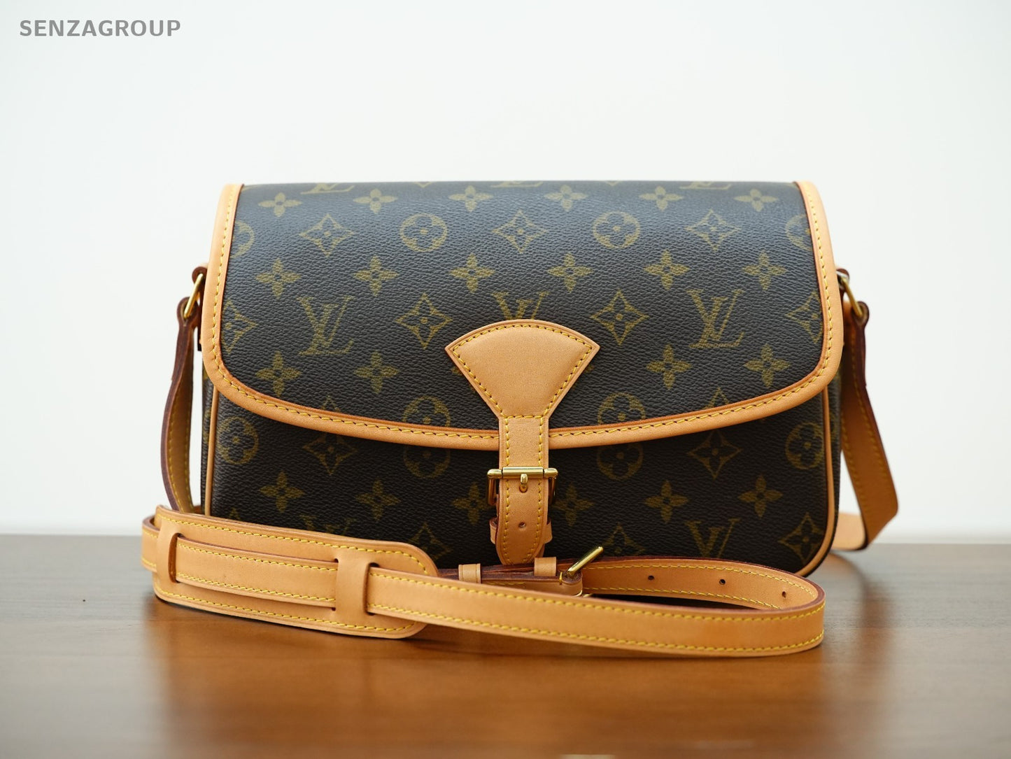 Louis Vuitton Sologne Monogram Shoulder Crossbody Bag Brown Vintage M42250