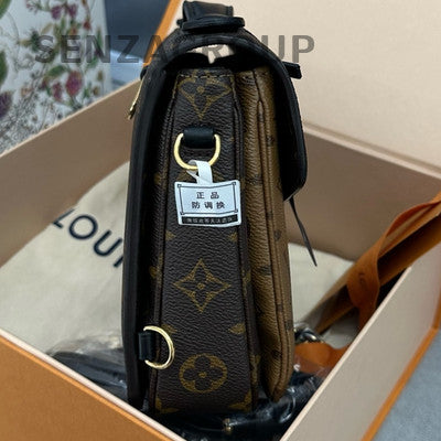 Louis Vuitton Pochette Metis Monogram Backpack Brown Gold Hardware Classic Women