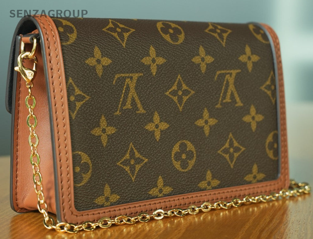 Louis Vuitton Shoulder Bag  Monogram Brown Dauphine OS M68746