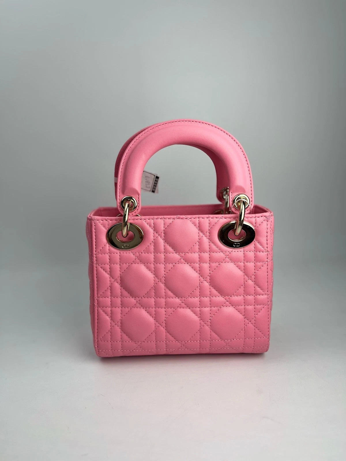 Dior Lady Dior Pink Handbag Top Handle Excellent