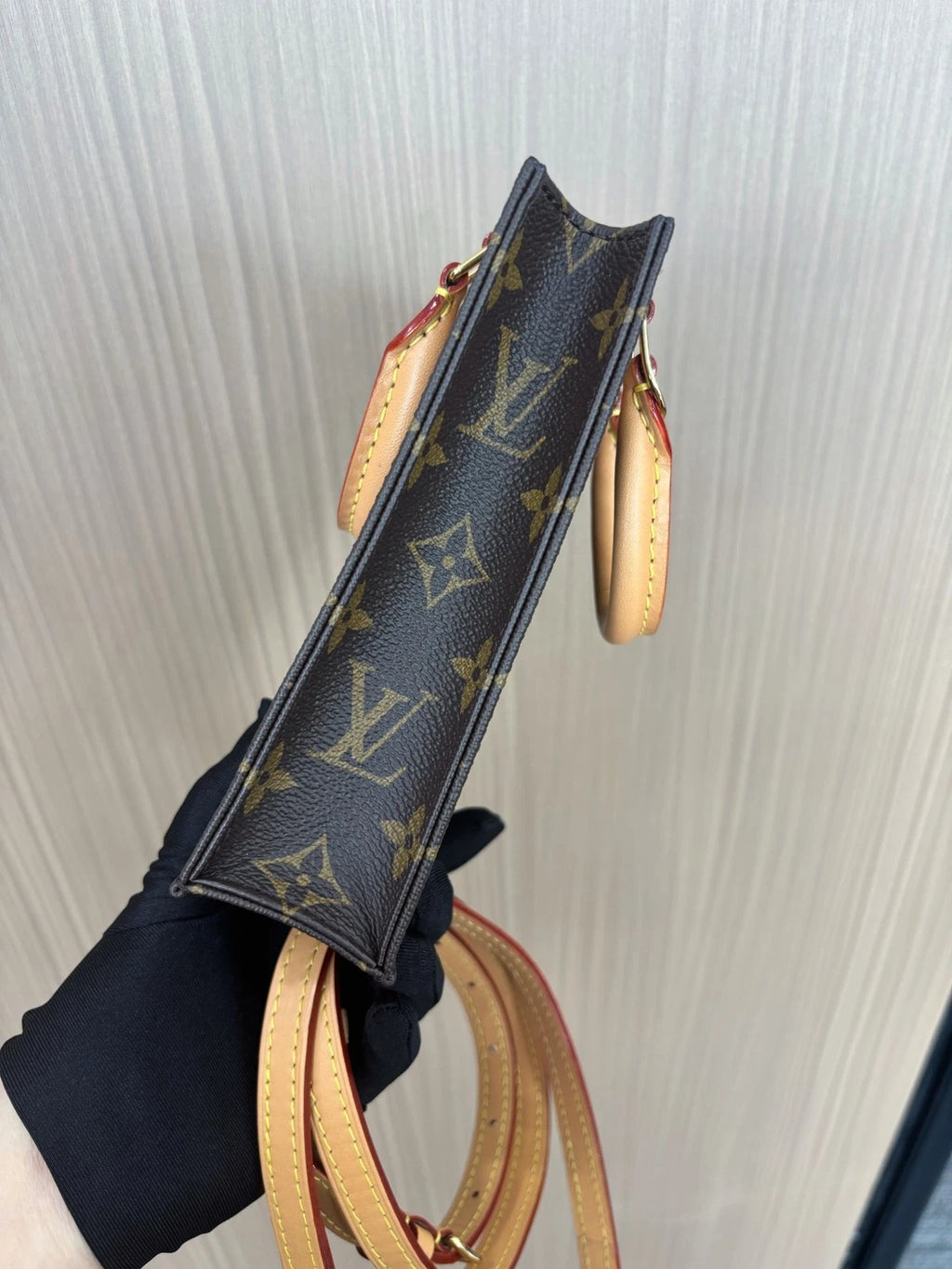 Excellent Louis Vuitton Petit Sac Plat Mini Monogram Canvas Tote Handbag