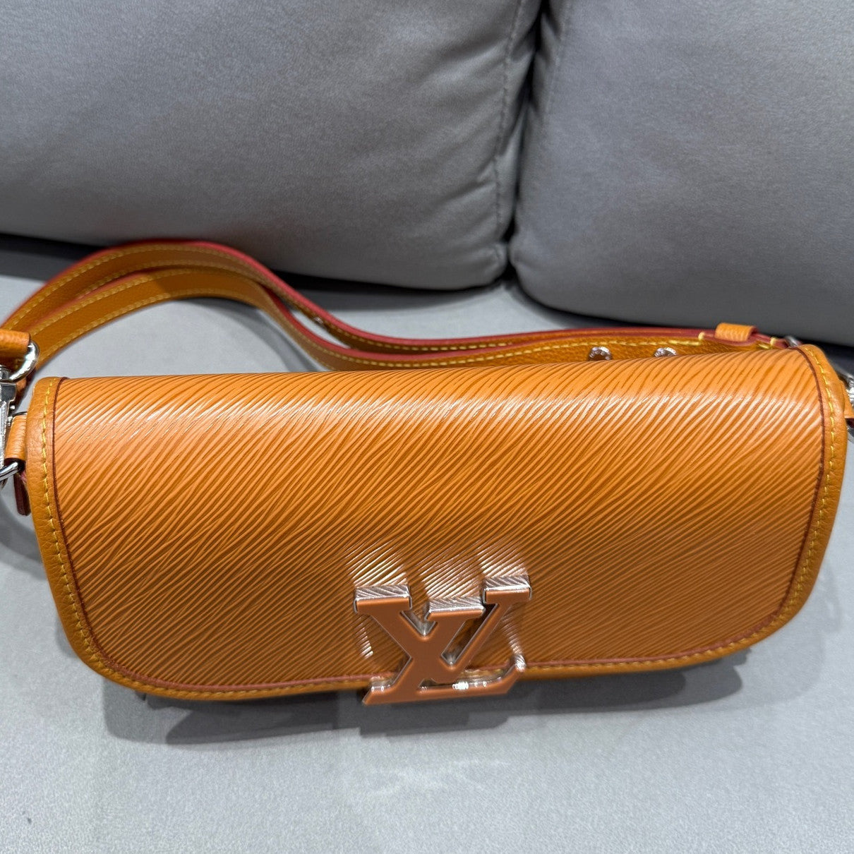 Louis Vuitton Monogram Vernis Fendi Baguette Orange Silver Clasp