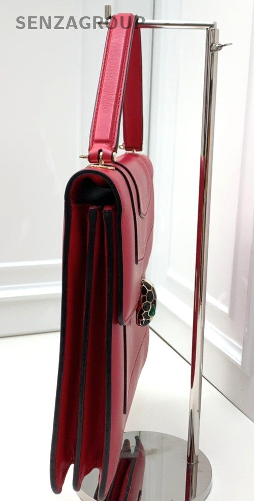 BVLGARI Serpenti Top Handle Shoulder Crossbody Bag Women Pink