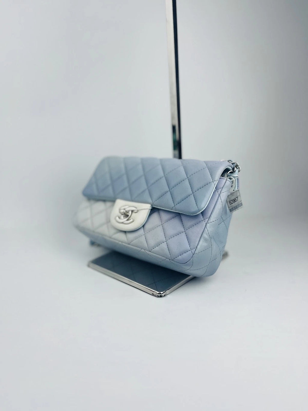 CHANEL Calfskin Blue Gradient Large Mini Crossbody Bag for Women