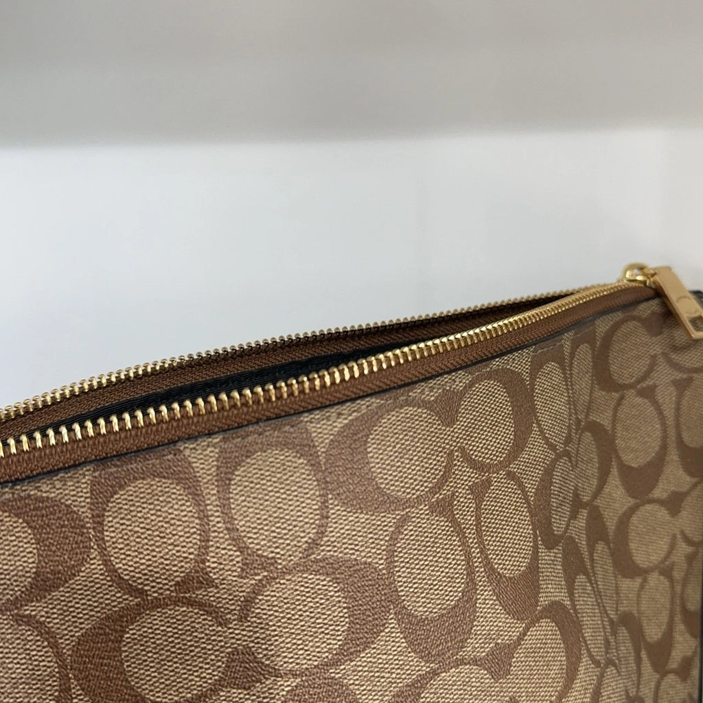 Coach Classic Monogram PVC Zip Hobo Shoulder Crossbody Bag For Women