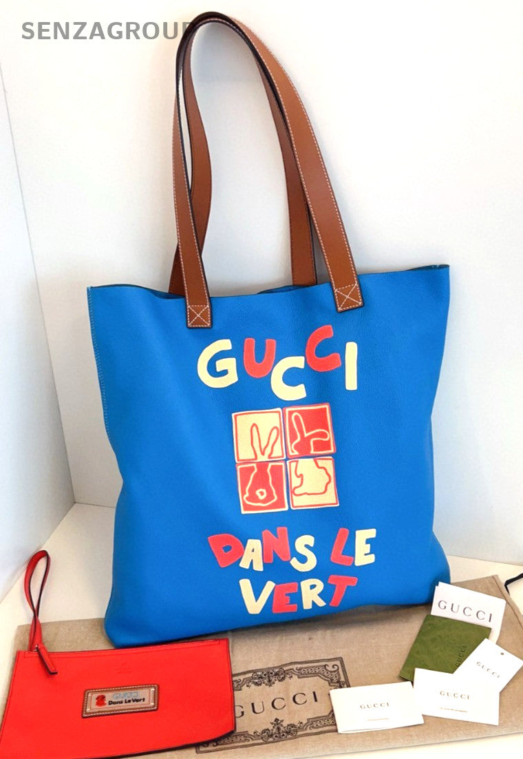 GUCCI Dans Le Vert Limited Edition tote Graffiti Shoulder bag