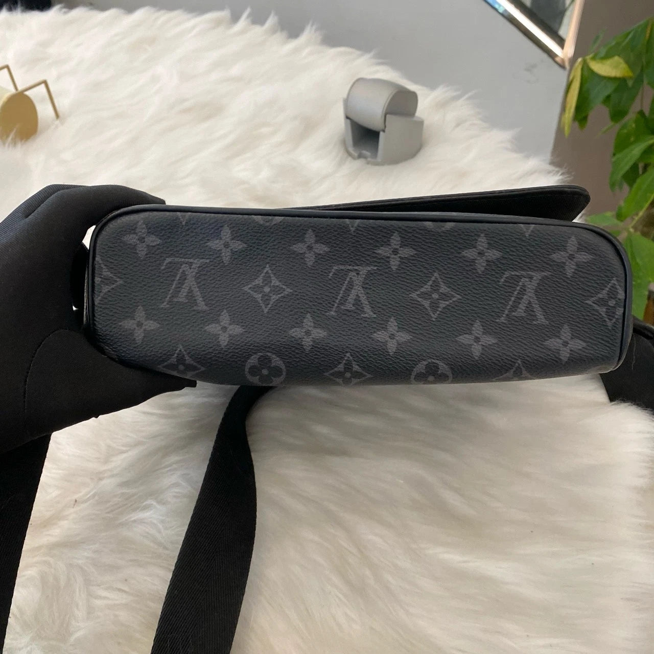 Louis Vuitton Eclipse District Monogram Canvas Black Messenger Crossbody Bag