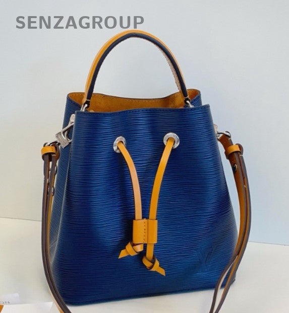 Louis Vuitton NeoNoe BB Epi Leather 2way Shoulder Handbag Women Blue Yellow