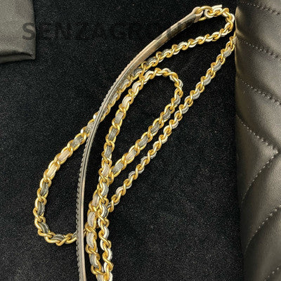 Chanel Black Gold Chain Shoulder Crossbody Bag Classic Fashion