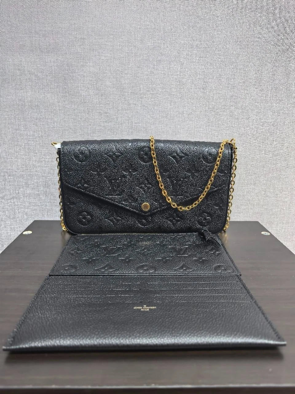 SJ0001 Louis Vuitton Felicie Crossbody Small Brown Canvas/Leather U