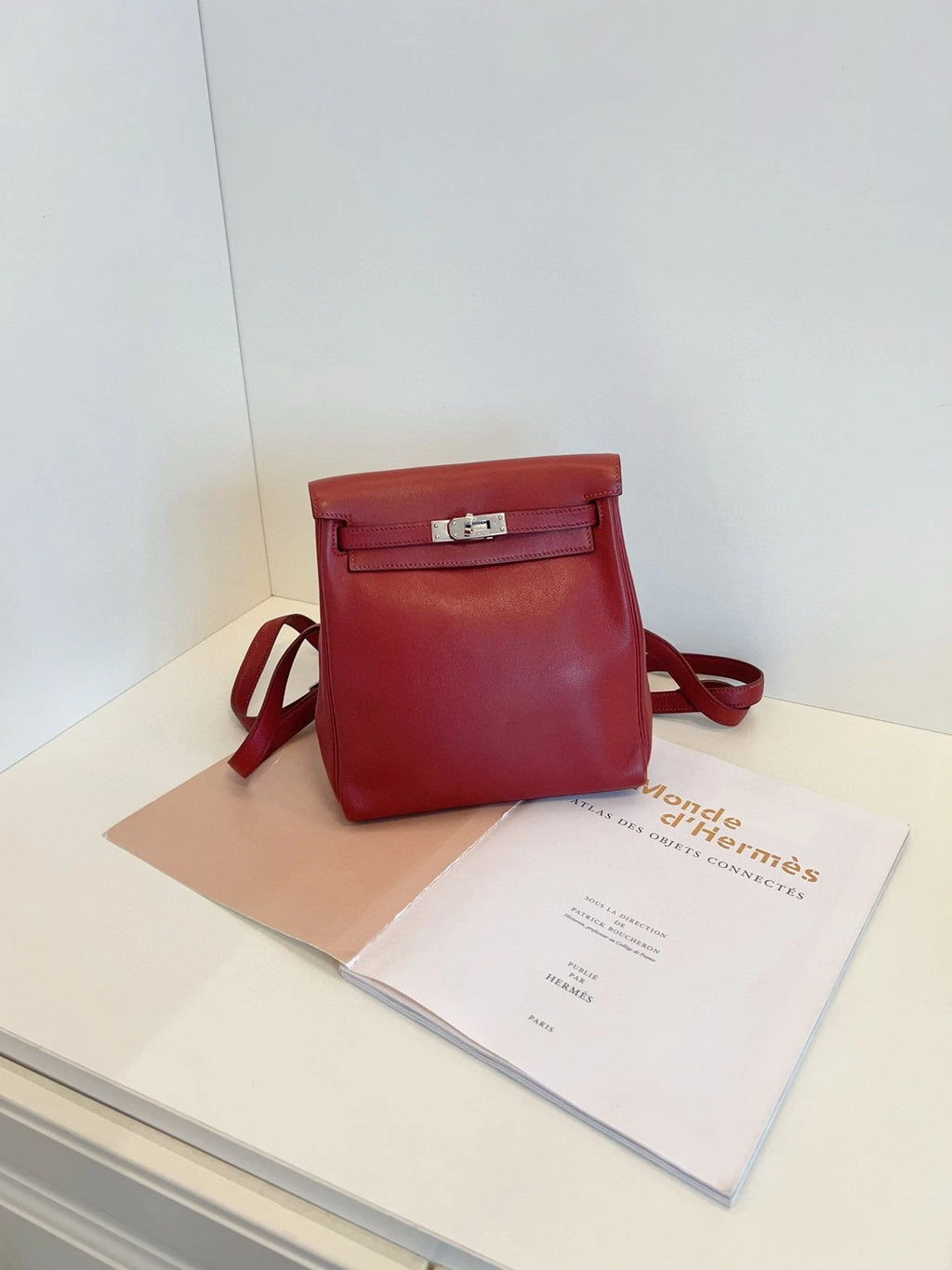 Hermes Kelly Ado Brick Red Backpack For Women