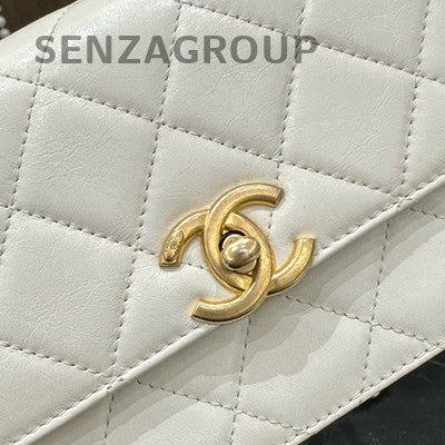 Chanel Classic Quilted Chain Shoulder Bag in Silver - Timeless & Stylish