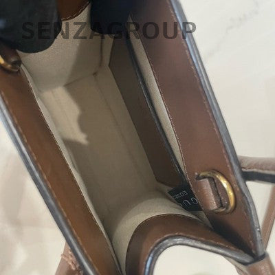 Gucci Retro Classic GG Monogram Brown Shoulder Bag with Gold Hardware