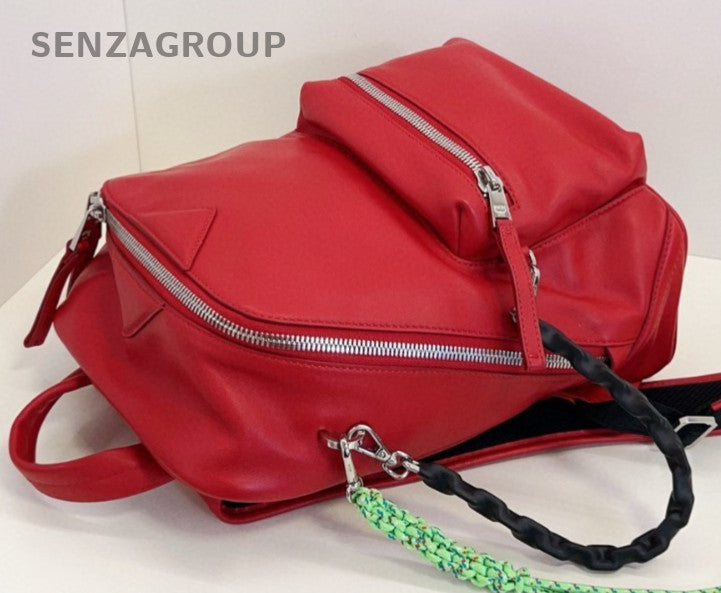 MCM Limited Edition Backpack Classic Red Calfskin Brand NEW Women