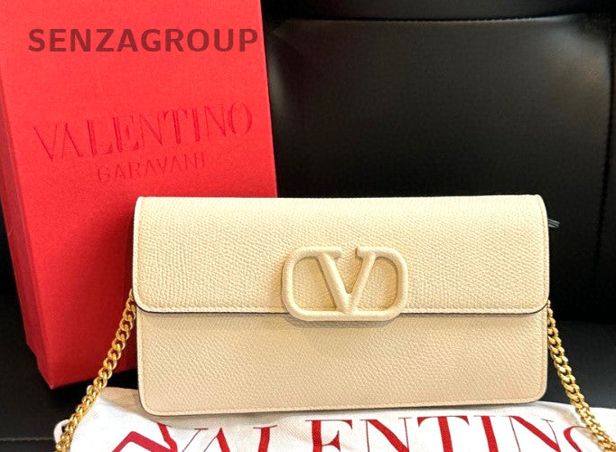 Valentino Vlogo Signature Woc Chain Shoulder bag Crossbody Handbag Women White