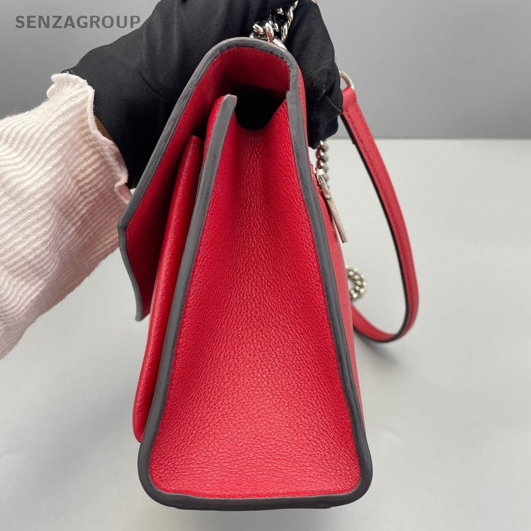 Louis Vuitton Lockme MM Chain Strap Shoulder bag Red Women