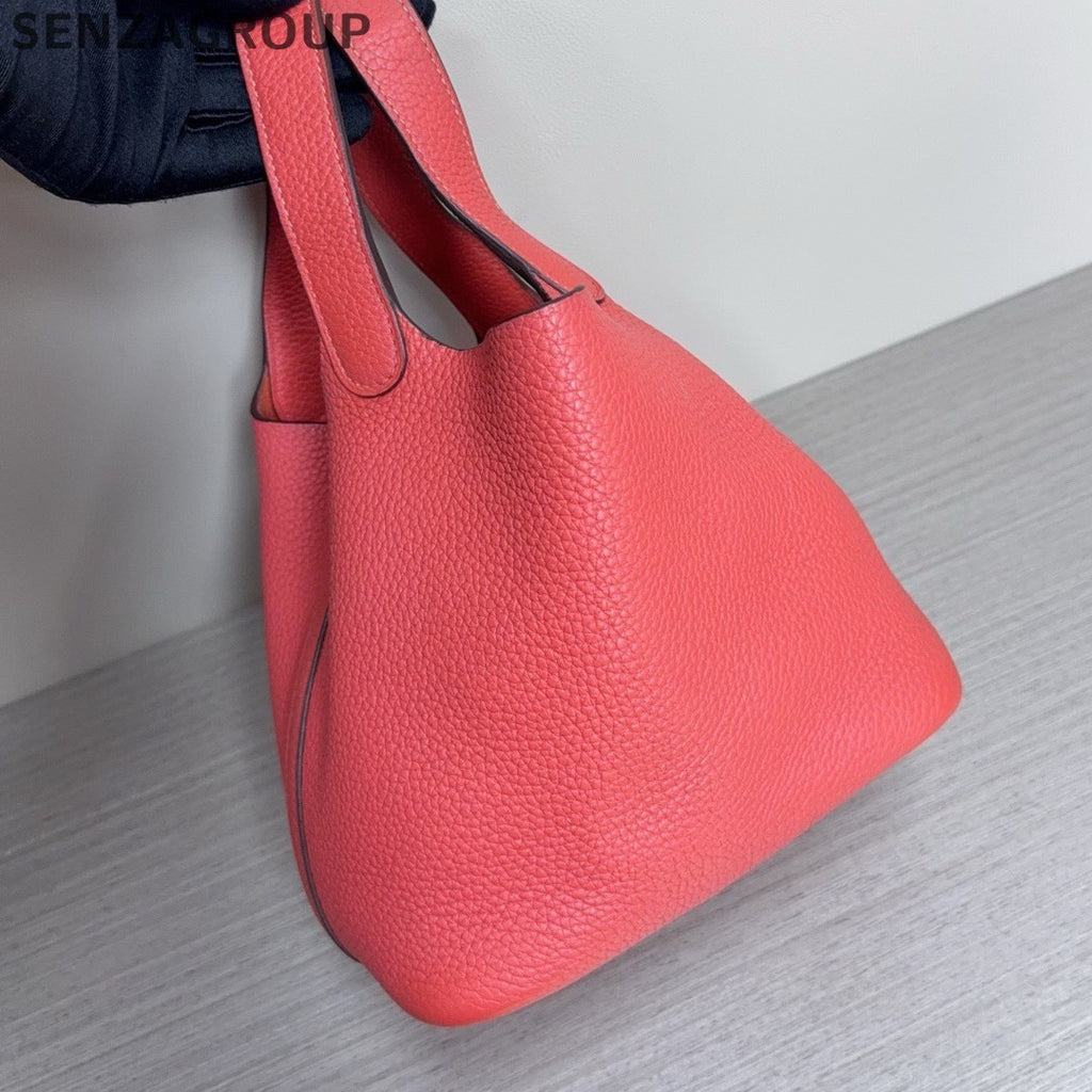 Hermes Picotin18 Top Handle Shoulder Bag Watermelon Red Women Classic