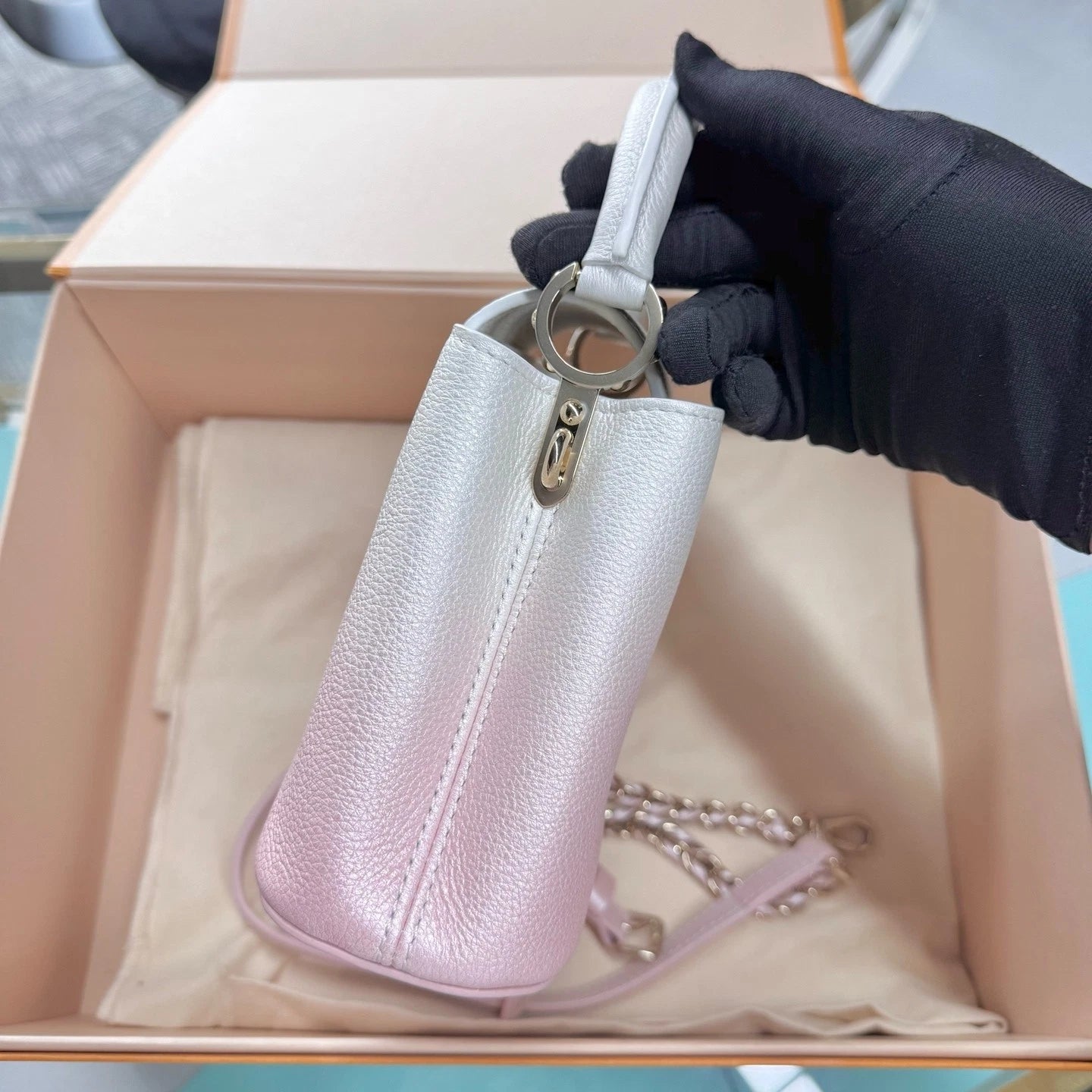 Louis Vuitton Capucines Mini Pink Gradient Bag For Women