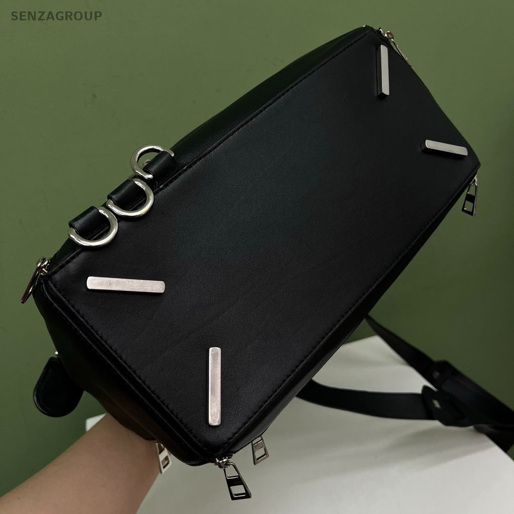 Loewe Puzzle MM Shoulder Bag Crossbody Black Silver Women Classic