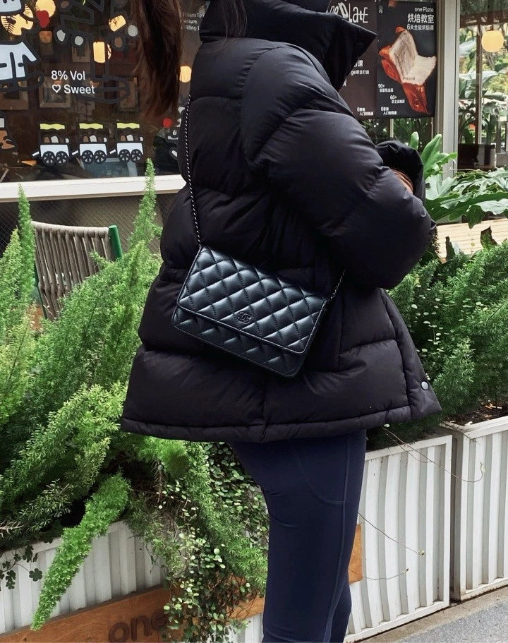 Chanel So Black Lambskin WOC Crossbody Bag For Women