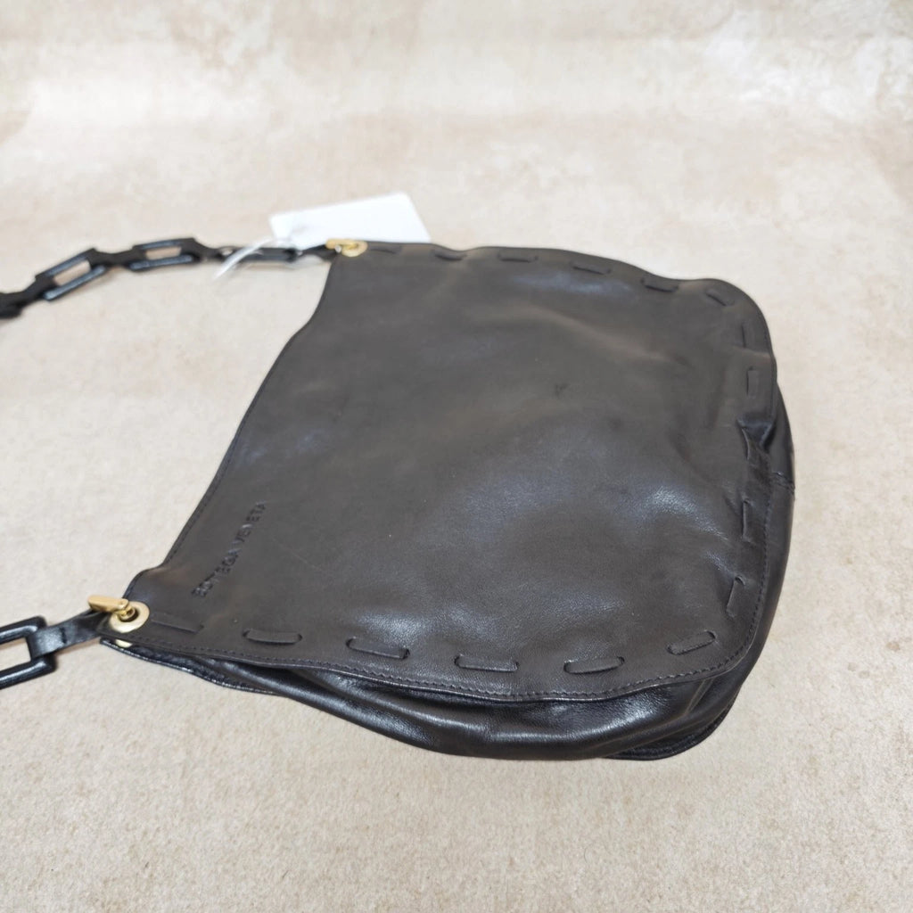 Authentic Bottega Veneta Black Shoulder Bag for Women