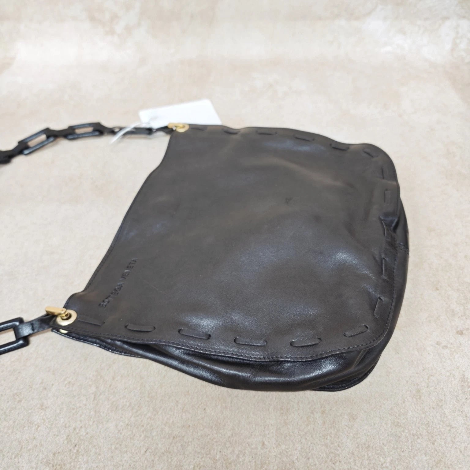 Authentic Bottega Veneta Black Shoulder Bag for Women