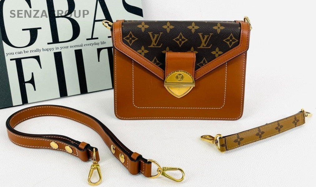 Louis Vuitton Biface Messenger Bag Top Handle Shoulder Crossbody Bag Women Brown