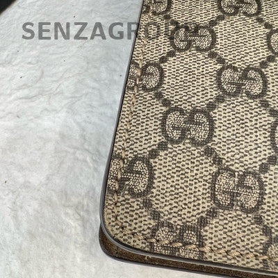 Gucci Dionysus Medium GG Supreme Shoulder Bag Brown Silver Hardware