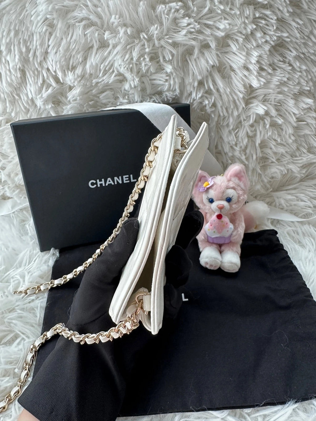 CHANEL 31 Bag Super Mini White Gold Hardware Shoulder Handbag For Women