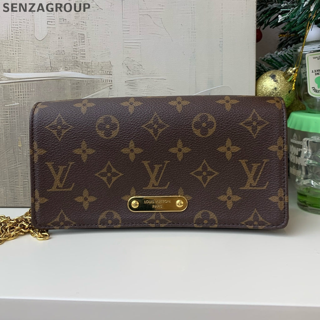 Louis Vuitton Lily WOC Monogram Chain Shoulder Bag Brown Classic Women's