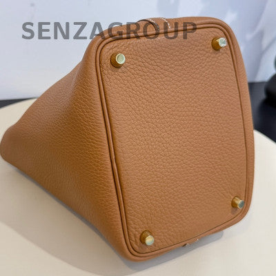 Hermes Picotin Lock 18 Gold Brown Gold Hardware TC Leather Handbag