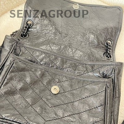 YSL Saint Laurent Niki Medium Black Chain Shoulder Crossbody Bag